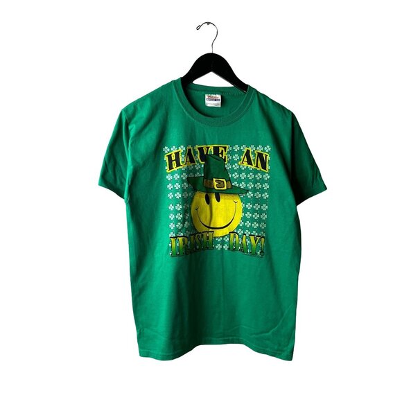 2003 Vintage Y2K Have An Irish Day T Shirt Green Medium M Graphic Tee 50/50 - Picture 2 of 12